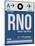 RNO Reno Luggage Tag II-NaxArt-Mounted Art Print