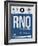 RNO Reno Luggage Tag II-NaxArt-Framed Art Print