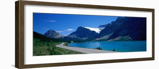 Road Along Bow Lake Alberta Canada-null-Framed Photographic Print