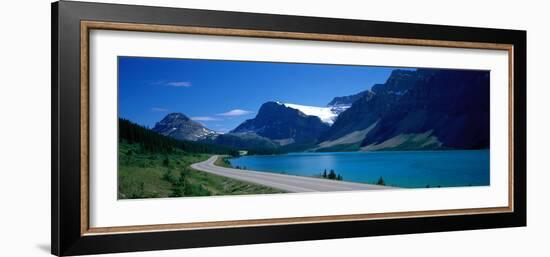 Road Along Bow Lake Alberta Canada-null-Framed Photographic Print