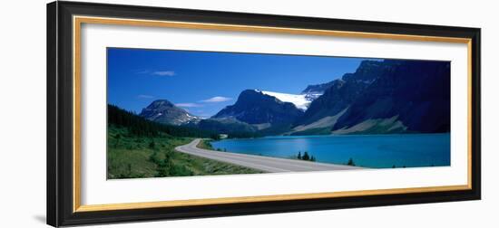 Road Along Bow Lake Alberta Canada-null-Framed Photographic Print