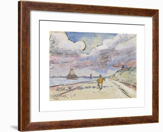 Road along Canal-Jan Toorop-Framed Premium Giclee Print