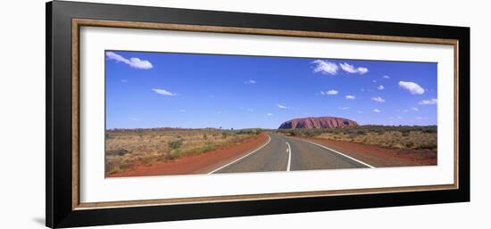 Road and Ayers Rock Australia-null-Framed Photographic Print