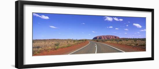 Road and Ayers Rock Australia-null-Framed Photographic Print