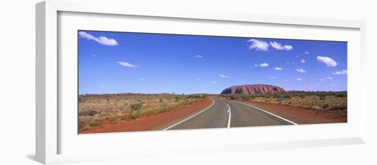 Road and Ayers Rock Australia-null-Framed Photographic Print