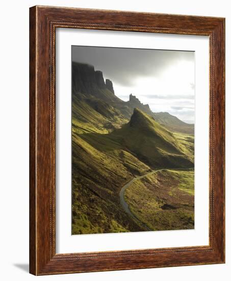 Road Ascending the Quiraing, Isle of Skye, Scotland-David Wall-Framed Photographic Print