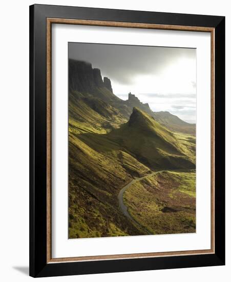 Road Ascending the Quiraing, Isle of Skye, Scotland-David Wall-Framed Photographic Print