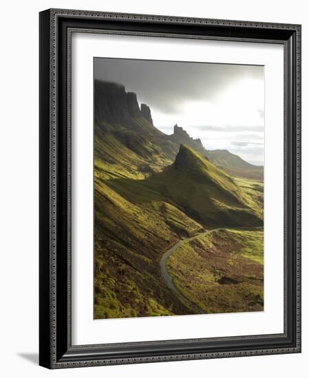 Road Ascending the Quiraing, Isle of Skye, Scotland-David Wall-Framed Photographic Print