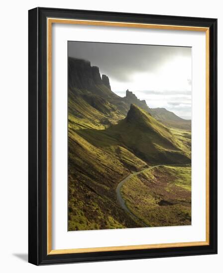 Road Ascending the Quiraing, Isle of Skye, Scotland-David Wall-Framed Photographic Print