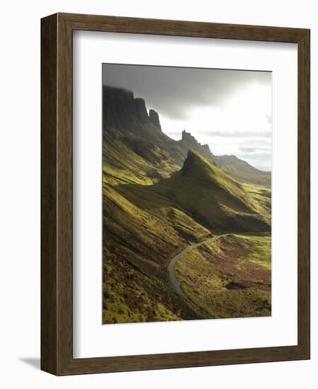 Road Ascending the Quiraing, Isle of Skye, Scotland-David Wall-Framed Photographic Print