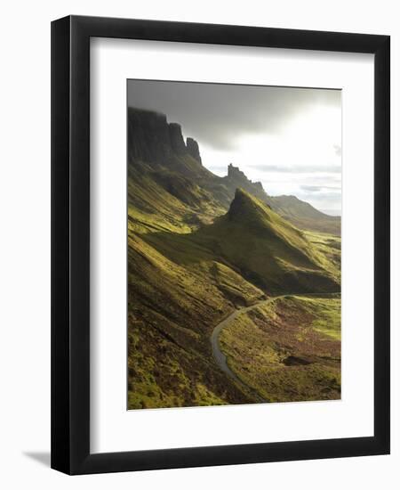 Road Ascending the Quiraing, Isle of Skye, Scotland-David Wall-Framed Photographic Print