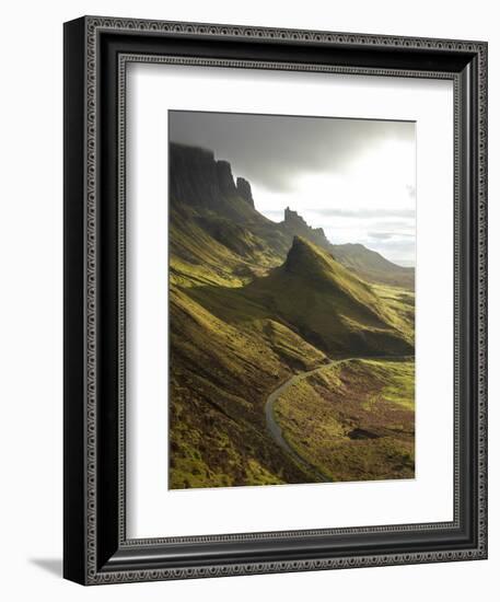 Road Ascending the Quiraing, Isle of Skye, Scotland-David Wall-Framed Photographic Print