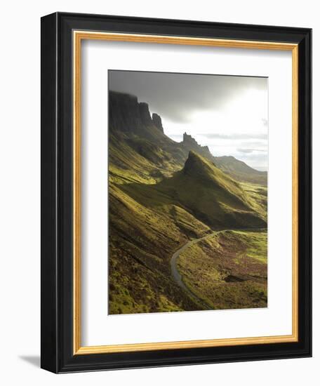 Road Ascending the Quiraing, Isle of Skye, Scotland-David Wall-Framed Photographic Print