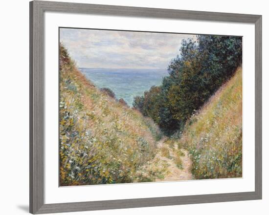 Road at La Cavee, Pourville, 1882-Claude Monet-Framed Premium Giclee Print