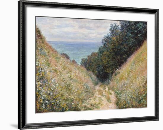 Road at La Cavee, Pourville, 1882-Claude Monet-Framed Premium Giclee Print