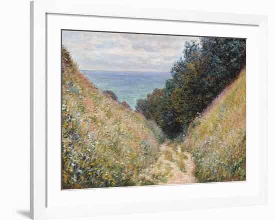 Road at La Cavee, Pourville, 1882-Claude Monet-Framed Premium Giclee Print