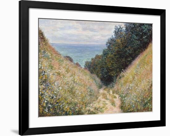 Road at La Cavee, Pourville, 1882-Claude Monet-Framed Premium Giclee Print