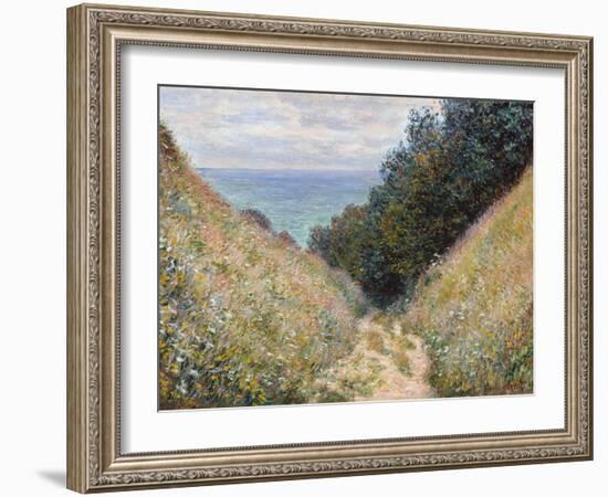 Road at La Cavée, Pourville-Claude Monet-Framed Giclee Print