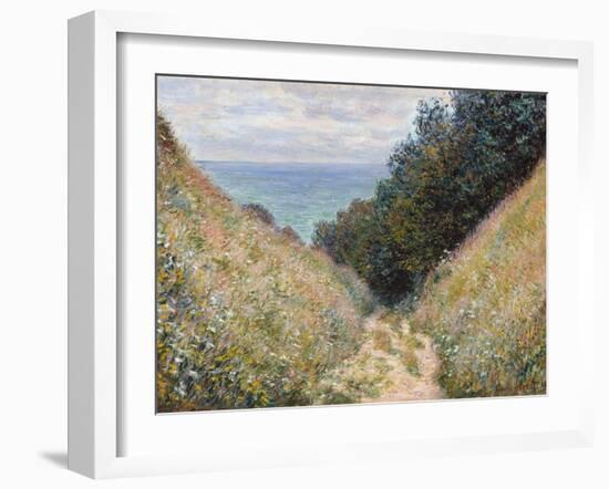 Road at La Cavée, Pourville-Claude Monet-Framed Giclee Print