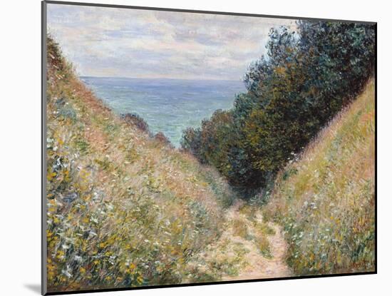 Road at La Cavée, Pourville-Claude Monet-Mounted Giclee Print