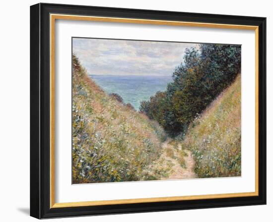 Road at La Cavée, Pourville-Claude Monet-Framed Giclee Print