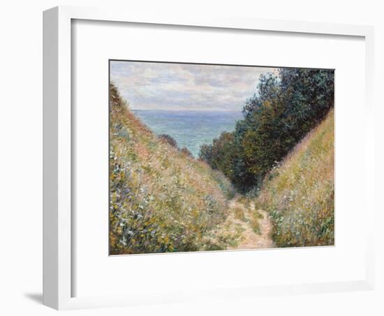 Road at La Cavée, Pourville-Claude Monet-Framed Premium Giclee Print