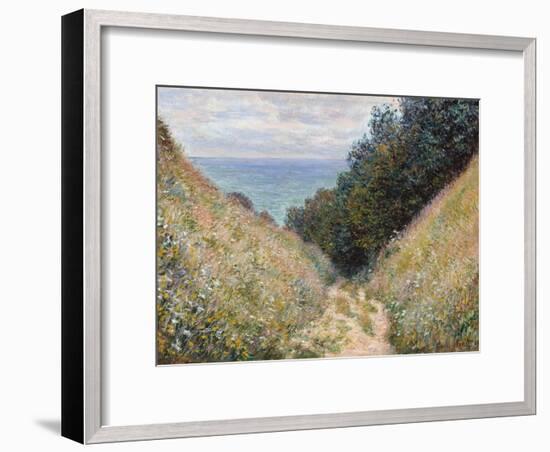 Road at La Cavée, Pourville-Claude Monet-Framed Premium Giclee Print