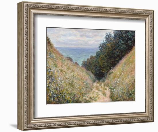 Road at La Cavée, Pourville-Claude Monet-Framed Giclee Print