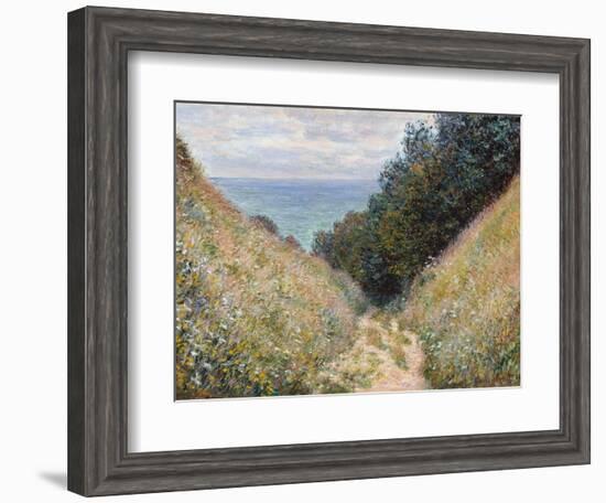 Road at La Cavée, Pourville-Claude Monet-Framed Giclee Print