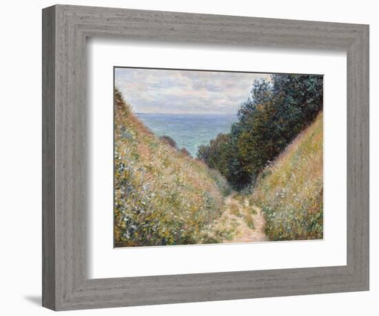 Road at La Cavée, Pourville-Claude Monet-Framed Giclee Print