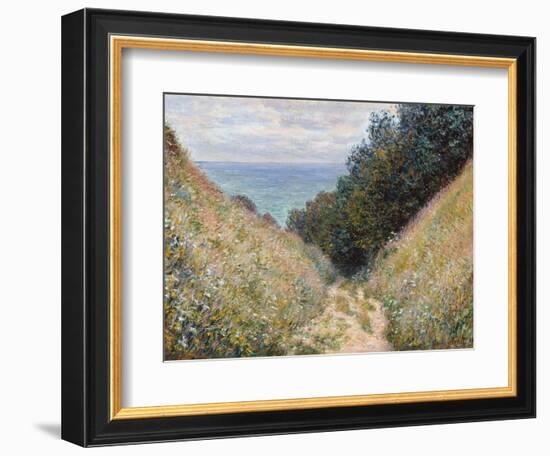 Road at La Cavée, Pourville-Claude Monet-Framed Giclee Print