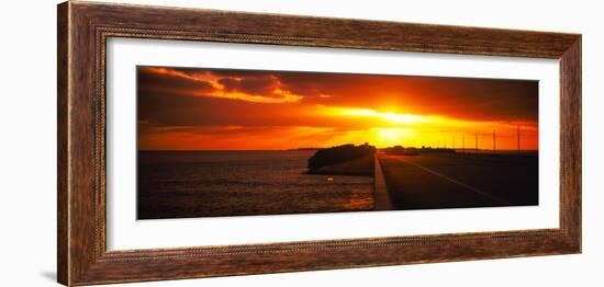 Road at Sunset, Key Largo, Florida Keys, Florida, USA-null-Framed Photographic Print