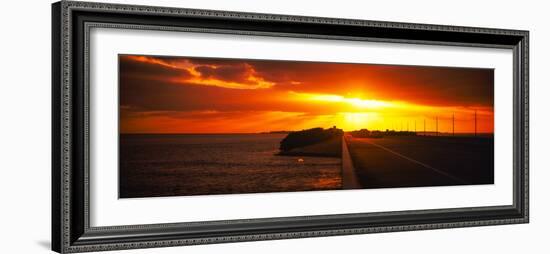 Road at Sunset, Key Largo, Florida Keys, Florida, USA-null-Framed Photographic Print