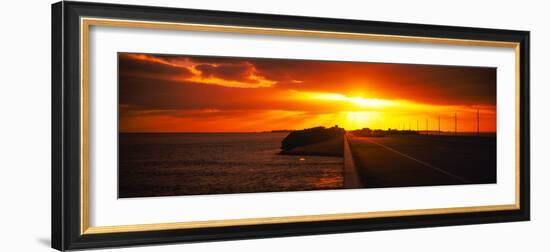 Road at Sunset, Key Largo, Florida Keys, Florida, USA-null-Framed Photographic Print
