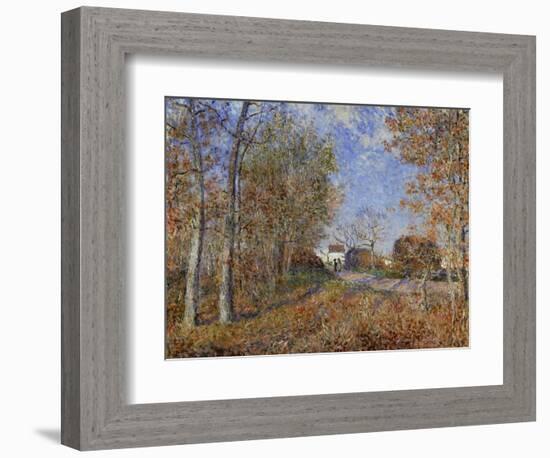 Road at the Forest Fringe (Forest of Fontainebleau Near Moret-Su-Loing), 1883-Alfred Sisley-Framed Giclee Print