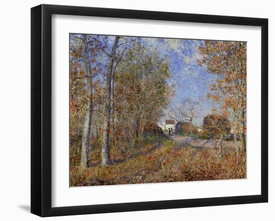 Road at the Forest Fringe (Forest of Fontainebleau Near Moret-Su-Loing), 1883-Alfred Sisley-Framed Giclee Print