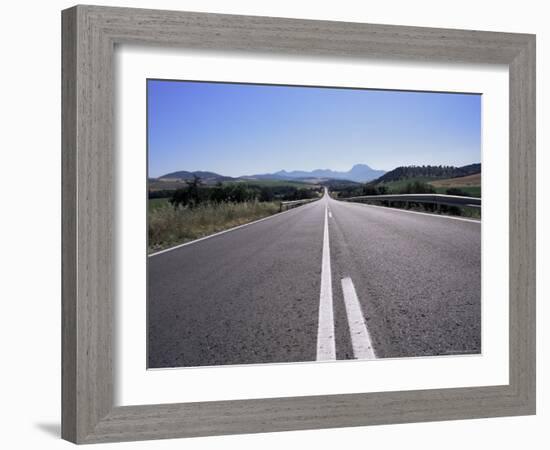 Road Between Arcos De a Frontera and Grazalema, Andalucia, Spain-Peter Higgins-Framed Photographic Print