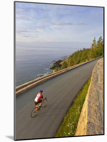 Road Bicycling in Acadia National Park, Maine, Usa-Chuck Haney-Mounted Photographic Print