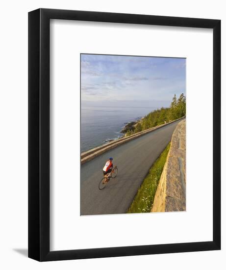 Road Bicycling in Acadia National Park, Maine, Usa-Chuck Haney-Framed Photographic Print