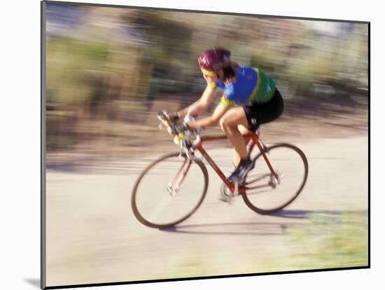 Road Biker in Vail, Colorado, USA-Lee Kopfler-Mounted Photographic Print