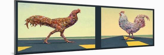 Road Chickens Diptych-James W Johnson-Mounted Giclee Print