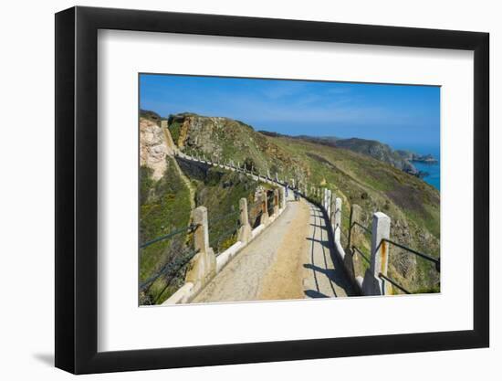 Road Connecting the Narrow Isthmus of Greater and Little Sark, Channel Islands, United Kingdom-Michael Runkel-Framed Photographic Print