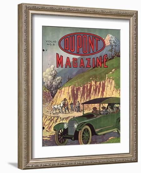 Road Construction, Front Cover of the 'Dupont Magazine', May 1919-American School-Framed Giclee Print