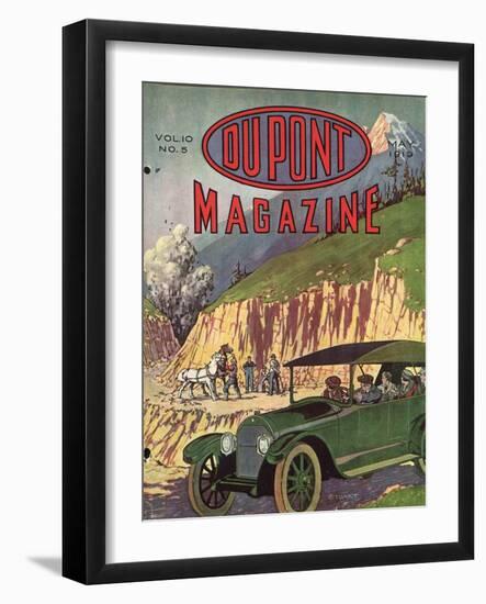 Road Construction, Front Cover of the 'Dupont Magazine', May 1919-American School-Framed Giclee Print