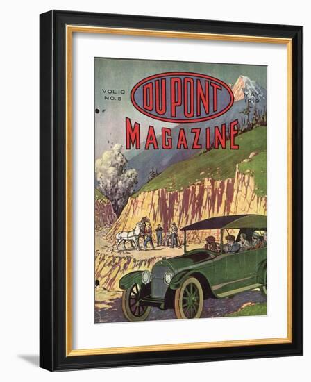 Road Construction, Front Cover of the 'Dupont Magazine', May 1919-American School-Framed Giclee Print