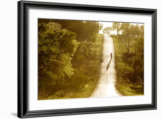 Road Cycling in Texas Hill Country Near Fredericksburg, Texas, Usa-Chuck Haney-Framed Photographic Print