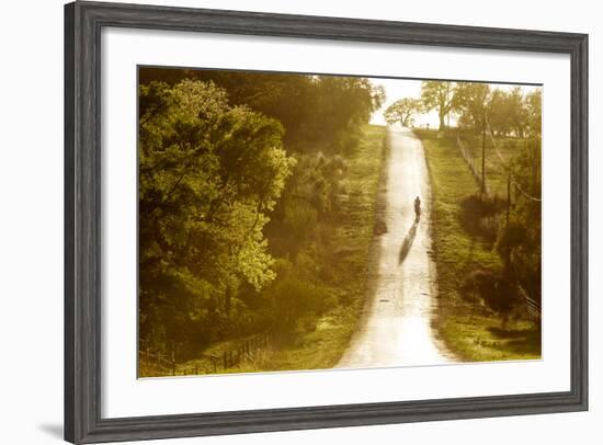 Road Cycling in Texas Hill Country Near Fredericksburg, Texas, Usa-Chuck Haney-Framed Photographic Print