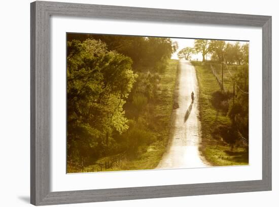 Road Cycling in Texas Hill Country Near Fredericksburg, Texas, Usa-Chuck Haney-Framed Photographic Print