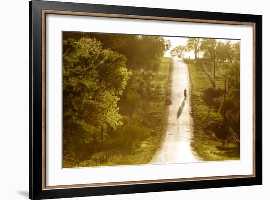 Road Cycling in Texas Hill Country Near Fredericksburg, Texas, Usa-Chuck Haney-Framed Photographic Print