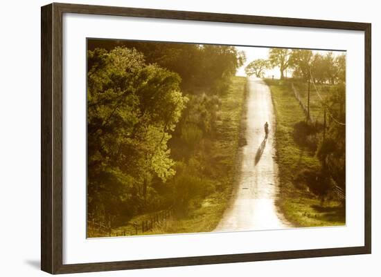 Road Cycling in Texas Hill Country Near Fredericksburg, Texas, Usa-Chuck Haney-Framed Photographic Print